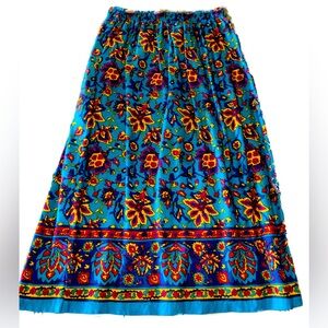 Handmade Floral Midi Skirt